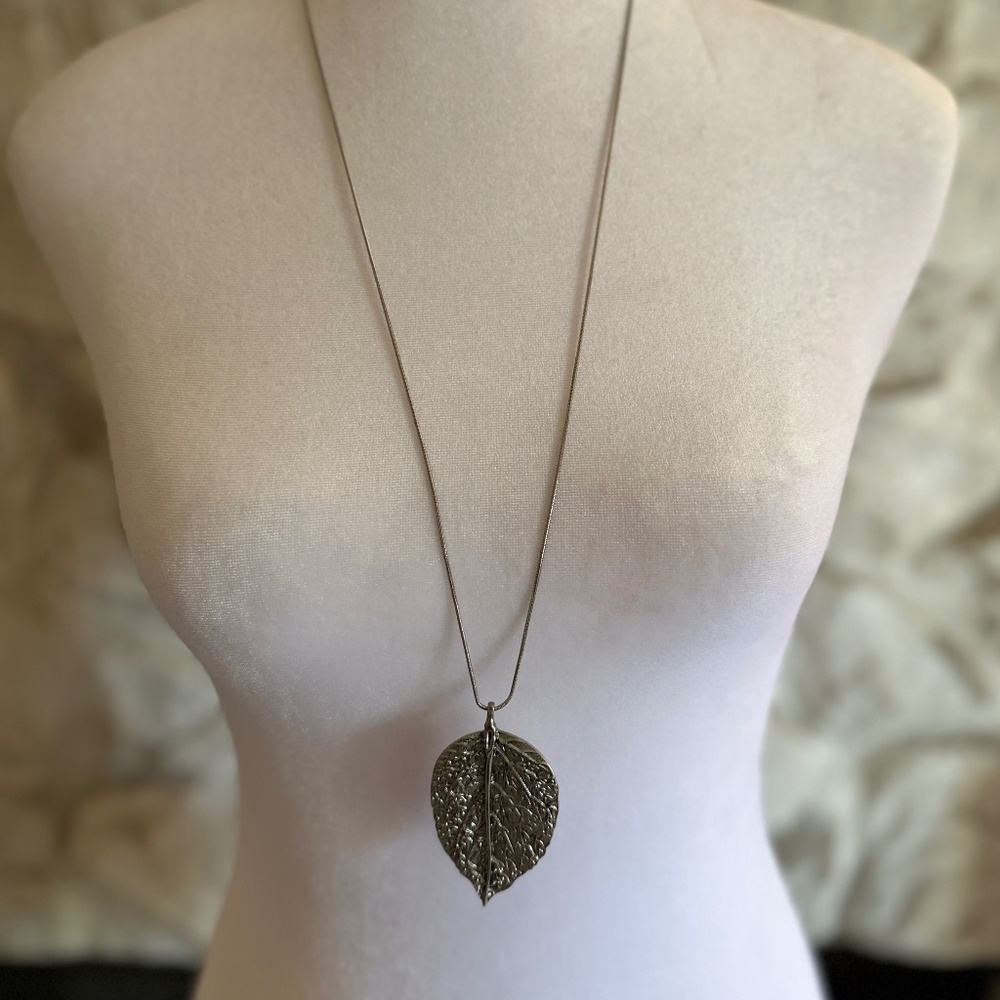 Silver Leaf Necklace